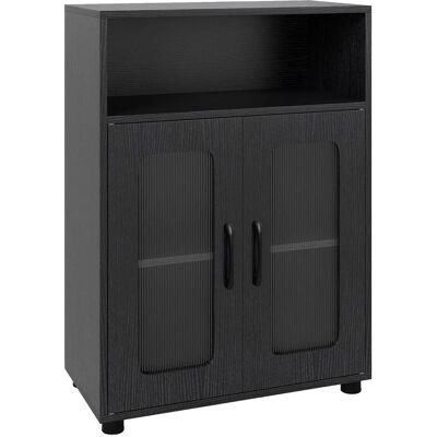 Costway Badezimmerschrank Badschrank Aufbewahrungsschrank Schwarz Costway Badezimmerschrank Badschrank Aufbewahrungsschrank Schwarz