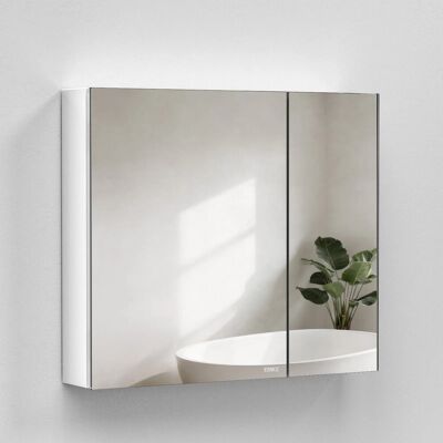 Emke Spiegelschränke Weiß 85x65cm Badezimmerschränke 2-Türig für Badezimmer Waschtisch Emke Spiegelschränke Weiß 85x65cm Badezimmerschränke 2-Türig für Badezimmer Waschtisch
