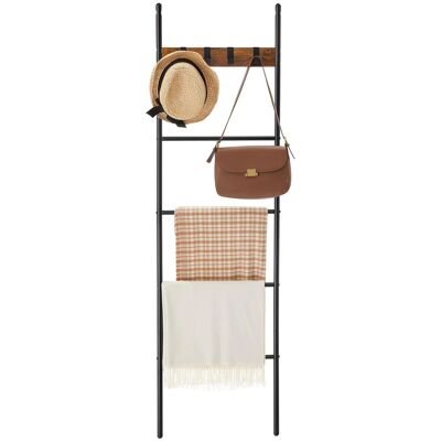 Songmics Handtuchleiter Barnet mit Haken Braun-Schwarz Songmics Handtuchleiter Barnet mit Haken Braun-Schwarz