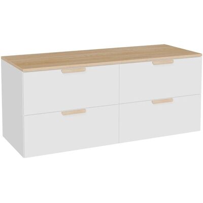 Vente-unique Waschbeckenunterschrank Avoreli Weiß 120 cm Vente-unique Waschbeckenunterschrank Avoreli Weiß 120 cm