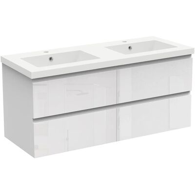 AICA Waschtisch mit Unterschrank 120 cm Aalst Badmöbel Set 2 tlg. Waschbecken mit Unterschrank Weiß Hochglanz Softclose AICA Waschtisch mit Unterschrank 120 cm Aalst Badmöbel Set 2 tlg. Waschbecken mit Unterschrank Weiß Hochglanz Softclose