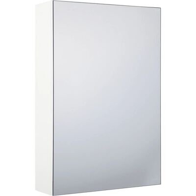 Beliani Bad-Spiegelschrank PRIMAVERA Weiss Silber 12x40x60 Beliani Bad-Spiegelschrank PRIMAVERA Weiss Silber 12x40x60