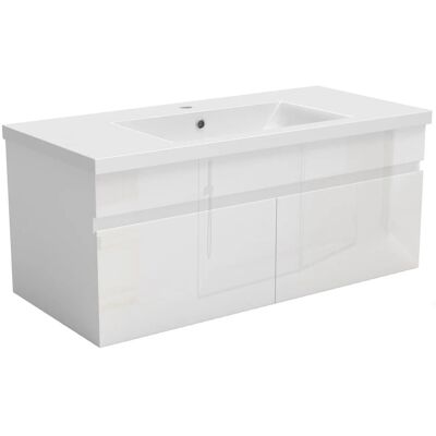 AICA Waschtisch mit Unterschrank 100 cm BERGEN Badmöbel Set 2 tlg. Waschbecken mit Unterschrank Weiß Hochglanz Softclose AICA Waschtisch mit Unterschrank 100 cm BERGEN Badmöbel Set 2 tlg. Waschbecken mit Unterschrank Weiß Hochglanz Softclose