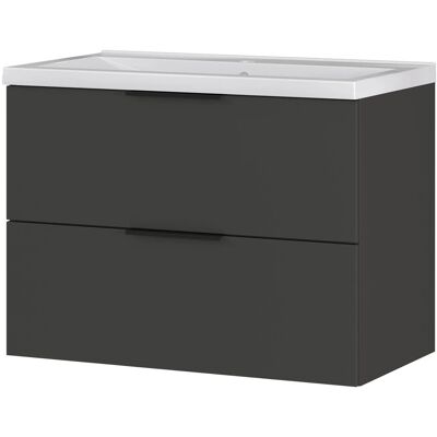 Germania Waschtischunterschrank 0728 mit Becken 81 cm x 65 cm x 47 cm Graphit Germania Waschtischunterschrank 0728 mit Becken 81 cm x 65 cm x 47 cm Graphit