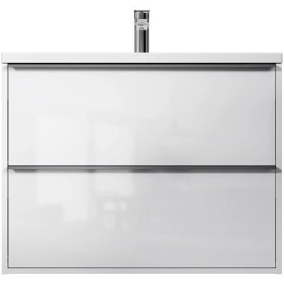 AM.PM Waschtischunterschrank Flash mit Becken Weiß Glänzend 2 Schubladen 80 cm AM.PM Waschtischunterschrank Flash mit Becken Weiß Glänzend 2 Schubladen 80 cm