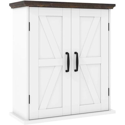 Costway Badezimmerschrank Hängend Hängeschrank mit Verstellbaren Regalen Costway Badezimmerschrank Hängend Hängeschrank mit Verstellbaren Regalen