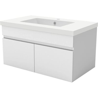 AICA Waschtisch mit Unterschrank 80 cm BERGEN Badmöbel Set 2 tlg. Waschbecken mit Unterschrank Weiß Matt Softclose AICA Waschtisch mit Unterschrank 80 cm BERGEN Badmöbel Set 2 tlg. Waschbecken mit Unterschrank Weiß Matt Softclose