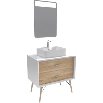 Aurlane Waschbeckenunterschrank FJORD Weiß matt 80 cm Aurlane Waschbeckenunterschrank FJORD Weiß matt 80 cm