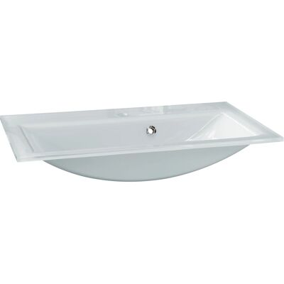 Fackelmann Glaswaschbecken 80 cm Viora Weiß Fackelmann Glaswaschbecken 80 cm Viora Weiß