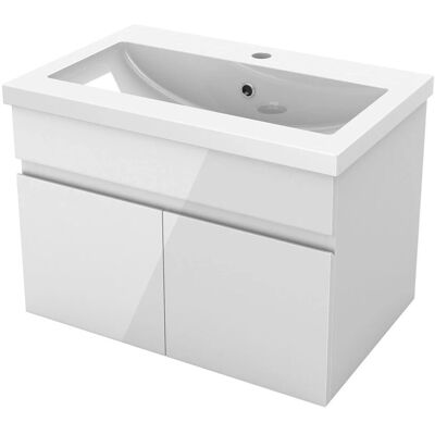 AICA Waschtisch mit Unterschrank 60 cm BERGEN Badmöbel Set 2 tlg. Waschbecken mit Unterschrank Weiß Hochglanz Softclose AICA Waschtisch mit Unterschrank 60 cm BERGEN Badmöbel Set 2 tlg. Waschbecken mit Unterschrank Weiß Hochglanz Softclose