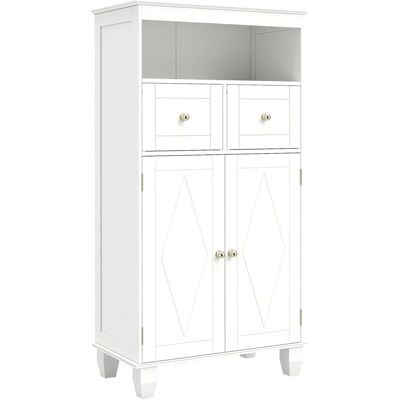 Costway Badezimmerschrank Badschrank Aufbewahrungschrank Weiß Costway Badezimmerschrank Badschrank Aufbewahrungschrank Weiß