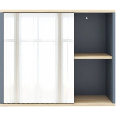 Costway Spiegelschrank Bad Verstellbare Ablage & 2 Offene Fächer Costway Spiegelschrank Bad Verstellbare Ablage & 2 Offene Fächer