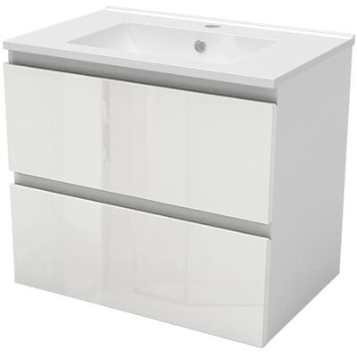 AICA Waschbecken mit Unterschrank 60 cm Aalst Badmöbel Set Waschtisch mit Unterschrank Weiß Hochglanz Softclose 2 tlg. AICA Waschbecken mit Unterschrank 60 cm Aalst Badmöbel Set Waschtisch mit Unterschrank Weiß Hochglanz Softclose 2 tlg.