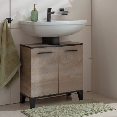 Fackelmann Waschbeckenunterschrank TE-A 60,2 cm x 63,2 cm x 32 cm Nature Oak Fackelmann Waschbeckenunterschrank TE-A 60,2 cm x 63,2 cm x 32 cm Nature Oak