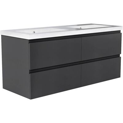 AICA Waschtisch mit Unterschrank 120 cm Aalst Badmöbel Set 2 tlg. Waschbecken mit Unterschrank Anthrazit Matt Softclose AICA Waschtisch mit Unterschrank 120 cm Aalst Badmöbel Set 2 tlg. Waschbecken mit Unterschrank Anthrazit Matt Softclose