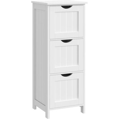WOLTU Kommode Badezimmerschrank mit 3 Schubladen Mehrzweckschrank 32x81x30 cm WOLTU Kommode Badezimmerschrank mit 3 Schubladen Mehrzweckschrank 32x81x30 cm