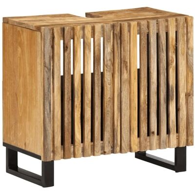 vidaXL Badezimmer Waschbeckenunterschrank - Massives Mangoholz, Braun, 62x34x58 cm vidaXL Badezimmer Waschbeckenunterschrank - Massives Mangoholz, Braun, 62x34x58 cm