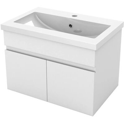 AICA Waschtisch mit Unterschrank 60 cm BERGEN Badmöbel Set 2 tlg. Waschbecken mit Unterschrank Weiß Matt Softclose AICA Waschtisch mit Unterschrank 60 cm BERGEN Badmöbel Set 2 tlg. Waschbecken mit Unterschrank Weiß Matt Softclose