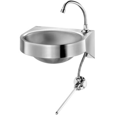 Delabie WT GENOU Waschtisch kniebetätigt, Edelstahl 1.4301 sat Delabie WT GENOU Waschtisch kniebetätigt, Edelstahl 1.4301 sat