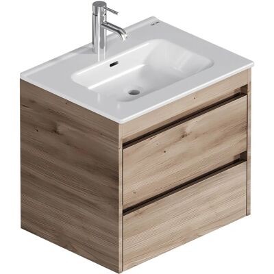AM.PM Waschtischunterschrank Spike mit Becken Eichenfarbe 2 Schubladen 60 cm AM.PM Waschtischunterschrank Spike mit Becken Eichenfarbe 2 Schubladen 60 cm