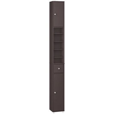 SoBuy Badezimmerschrank Hochschrank Badregal mit 6 Einlegeböden 20x180x20cm BZR34-II-BR SoBuy Badezimmerschrank Hochschrank Badregal mit 6 Einlegeböden 20x180x20cm BZR34-II-BR