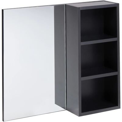 Beliani Bad-Spiegelschrank JOINVILLE Schwarz 14x60x54 Beliani Bad-Spiegelschrank JOINVILLE Schwarz 14x60x54