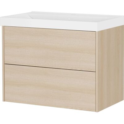 Germania Waschtisch GW-BODERA 81 cm Eiche Hell mit Becken Germania Waschtisch GW-BODERA 81 cm Eiche Hell mit Becken
