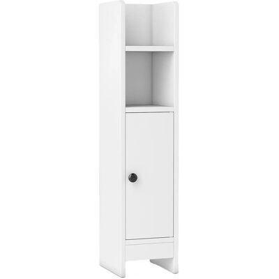 Costway Toilettenschrank Badschrank Schmal mit 2 Abnehmbaren Ablagen Weiß Costway Toilettenschrank Badschrank Schmal mit 2 Abnehmbaren Ablagen Weiß