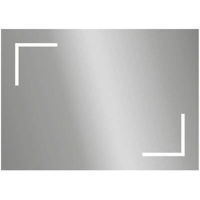 Höffner Modern Silber LED-Spiegel - Rechteck, Einfach Montage - Spiegel Höffner Modern Silber LED-Spiegel - Rechteck, Einfach Montage - Spiegel