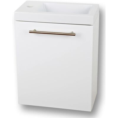 SANOTECHNIK Fantasy Wandmontierter Waschtisch mit Unterschrank - Waschbecken, MDF, Weiß SANOTECHNIK Fantasy Wandmontierter Waschtisch mit Unterschrank - Waschbecken, MDF, Weiß