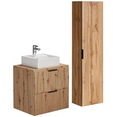 Vente-unique Badmöbel-Set Zevara Naturfarben Hell 60 cm Vente-unique Badmöbel-Set Zevara Naturfarben Hell 60 cm