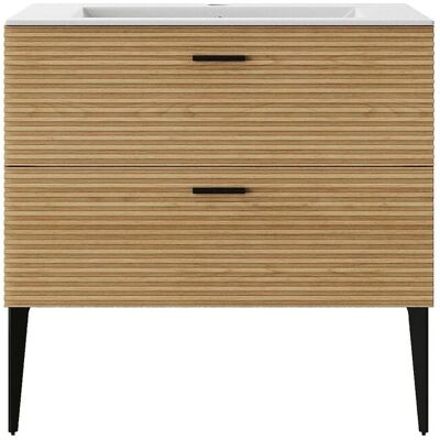 Vente-unique Einzelwaschtisch Sarone Naturfarben Hell 80 cm Vente-unique Einzelwaschtisch Sarone Naturfarben Hell 80 cm