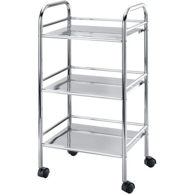 Wenko Rollwagen Exclusiv Chrom mit 3 Ablagen 75 cm x 41 cm x 32 cm Wenko Rollwagen Exclusiv Chrom mit 3 Ablagen 75 cm x 41 cm x 32 cm