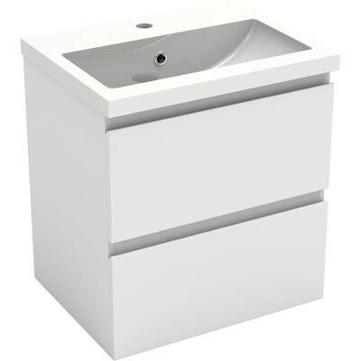 AICA Waschtisch mit Unterschrank 50 cm Aalst Badmöbel Set 2 tlg. Waschbecken mit Unterschrank Weiß Matt Softclose AICA Waschtisch mit Unterschrank 50 cm Aalst Badmöbel Set 2 tlg. Waschbecken mit Unterschrank Weiß Matt Softclose
