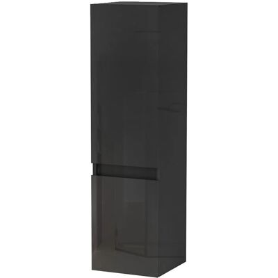 AICA Badezimmerschrank Aalst 110 cm Hochschrank mit 2 Türen Softclose Grifflos Hochglanz Schwarz Hängend AICA Badezimmerschrank Aalst 110 cm Hochschrank mit 2 Türen Softclose Grifflos Hochglanz Schwarz Hängend