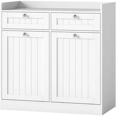Costway Kippbarer Wäscheschrank Badezimmerschrank mit Abnehmbarem Wäschesack Costway Kippbarer Wäscheschrank Badezimmerschrank mit Abnehmbarem Wäschesack