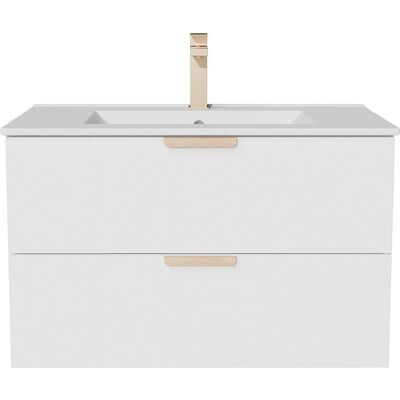 Vente-unique Einzelwaschtisch Avoreli Weiß 80 cm Vente-unique Einzelwaschtisch Avoreli Weiß 80 cm