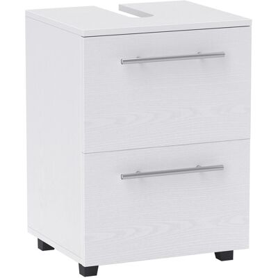 HOMCOM Waschbeckenunterschrank Spanplatte 41,5L x 35,5B x 59H cm Weiß HOMCOM Waschbeckenunterschrank Spanplatte 41,5L x 35,5B x 59H cm Weiß