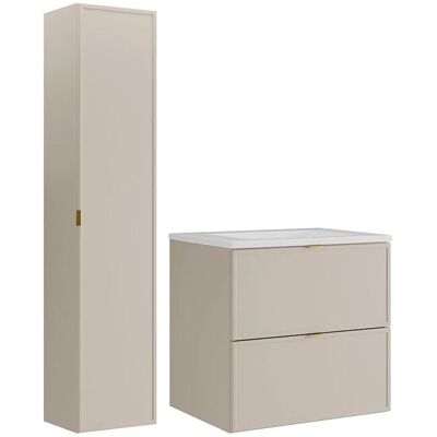 Vente-unique Badmöbel-Set Ondil Beige 60 cm Vente-unique Badmöbel-Set Ondil Beige 60 cm