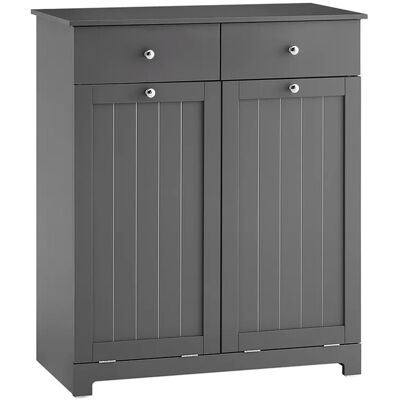 SoBuy Badschrank mit 2 Wäschesäcken Wäscheschrank Wäschesammler Grau 78x90x38cm BZR33-II-DG SoBuy Badschrank mit 2 Wäschesäcken Wäscheschrank Wäschesammler Grau 78x90x38cm BZR33-II-DG