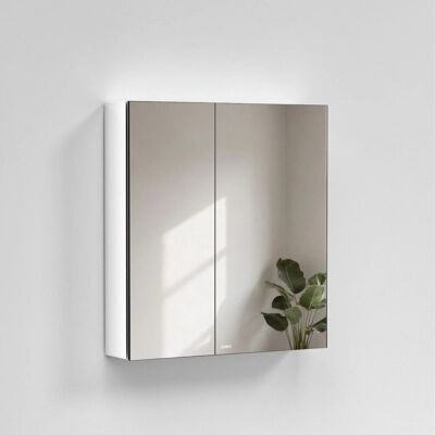 Emke Spiegelschränke Weiß 60x65cm Badezimmerschränke 2-Türig für Badezimmer Waschtisch Emke Spiegelschränke Weiß 60x65cm Badezimmerschränke 2-Türig für Badezimmer Waschtisch