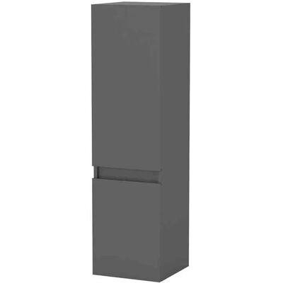 AICA Badezimmerschrank Aalst 110 cm Hochschrank mit 2 Türen Softclose Grifflos Matt Anthrazit Hängend AICA Badezimmerschrank Aalst 110 cm Hochschrank mit 2 Türen Softclose Grifflos Matt Anthrazit Hängend