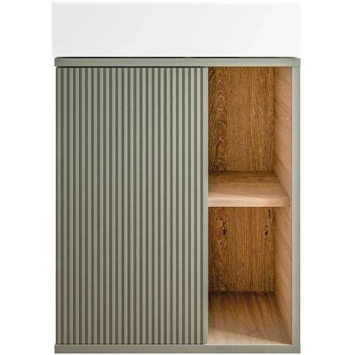 Bernstein Waschbecken mit Waschtischunterschrank BELDIVO 50 cm Türanschlag Links Azurblau Bernstein Waschbecken mit Waschtischunterschrank BELDIVO 50 cm Türanschlag Links Azurblau