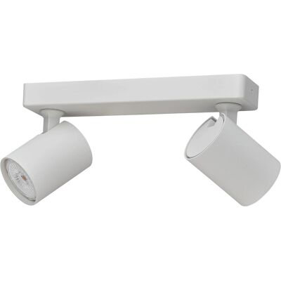 Oktaplex lighting Oktaplex Bora Spotbalken inkl. GU10 Leuchtmittel 2700K Warmweiß Schwenkbar Aluminium 2-flammig Weiß Oktaplex lighting Oktaplex Bora Spotbalken inkl. GU10 Leuchtmittel 2700K Warmweiß Schwenkbar Aluminium 2-flammig Weiß