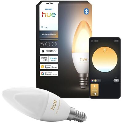 Philips Hue Leuchtmittel E14 Kerzenform 500,m 3,7 W Philips Hue Leuchtmittel E14 Kerzenform 500,m 3,7 W