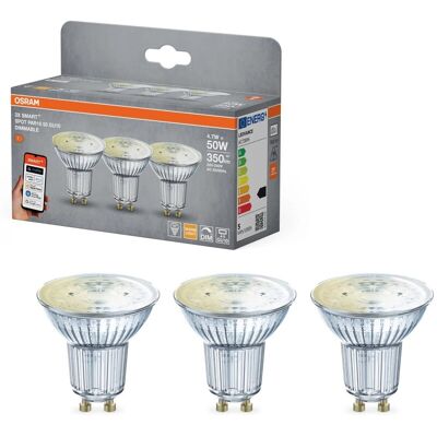 Osram Matter Leuchtmittel GU10 Reflektorform PAR16 Dimmbar 4,7 W 350,m 3er-Pack Osram Matter Leuchtmittel GU10 Reflektorform PAR16 Dimmbar 4,7 W 350,m 3er-Pack