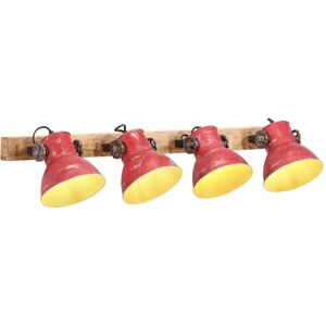 vidaXL Mango Holz Industrielle Wandleuchte - 25W E27 90x25cm - Rot vidaXL Mango Holz Industrielle Wandleuchte - 25W E27 90x25cm - Rot