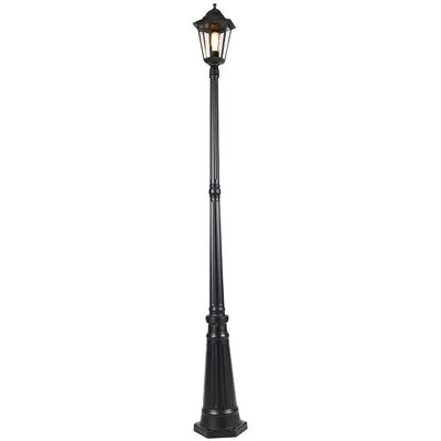 Qazqa Außenlaterne Schwarz 200cm IP44 Havana Qazqa Außenlaterne Schwarz 200cm IP44 Havana