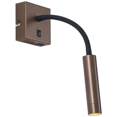 QAZQA Moderne Wandleuchte Bronze mit USB-C-Anschluss Gosna QAZQA Moderne Wandleuchte Bronze mit USB-C-Anschluss Gosna