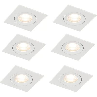 QAZQA - Xena Aluminum Square - White - LED Spotlight QAZQA - Xena Aluminum Square - White - LED Spotlight